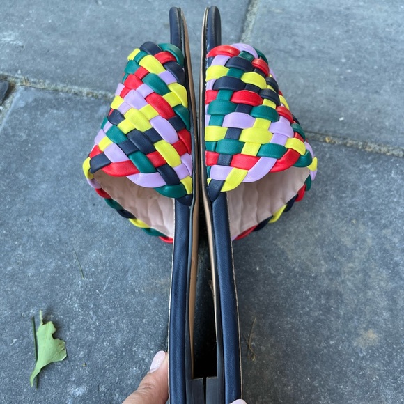 J.CREW Cora slide sandals in rainbow check - SIZE 6 - Picture 8 of 10